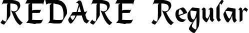 REDARE Regular font - redareb_.ttf