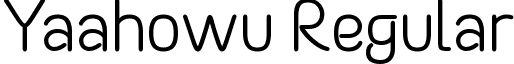 Yaahowu Regular font - Yaahowu.ttf