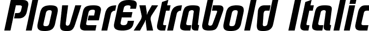 PloverExtrabold Italic font - plovrei.ttf
