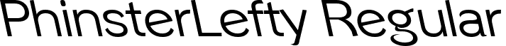 PhinsterLefty Regular font - phinslf.ttf