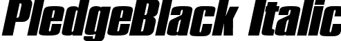 PledgeBlack Italic font - pledg_ki.ttf