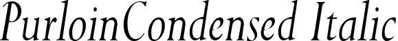 PurloinCondensed Italic font - purlnci.ttf