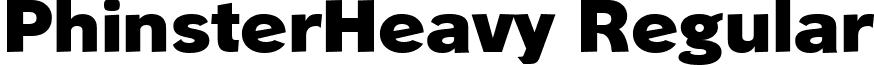 PhinsterHeavy Regular font - phinsth.ttf