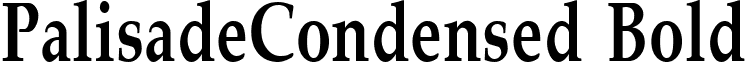 PalisadeCondensed Bold font - paliscb.ttf