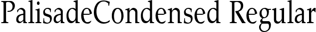 PalisadeCondensed Regular font - palisc.ttf