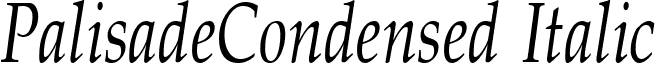 PalisadeCondensed Italic font - palisci.ttf