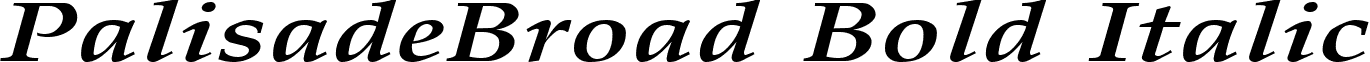 PalisadeBroad Bold Italic font - palsbrbi.ttf