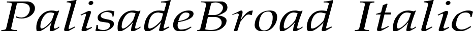 PalisadeBroad Italic font - palsbri.ttf