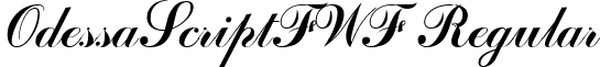 OdessaScriptFWF Regular font - odess9.ttf