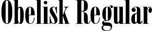 Obelisk Regular font - oblisk.ttf
