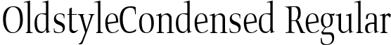 OldstyleCondensed Regular font - oldstcr.ttf