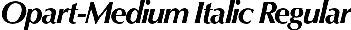 Opart-Medium Italic Regular font - opart56.ttf