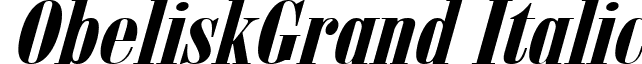ObeliskGrand Italic font - obliskgi.ttf