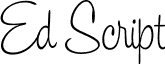 Ed Script font - Ed-Script.otf