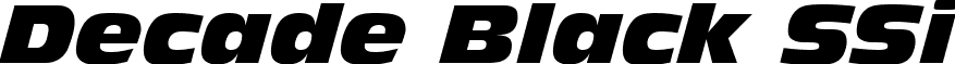 Decade Black SSi font - Decade Black SSi Extra Black Italic.ttf