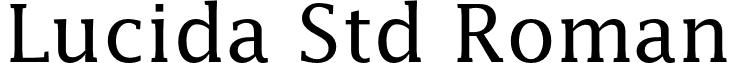 Lucida Std Roman font - LucidaStd.otf