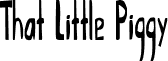 That Little Piggy font - ThatLittlePiggy.ttf