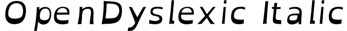 OpenDyslexic Italic font - OpenDyslexic-Italic.otf