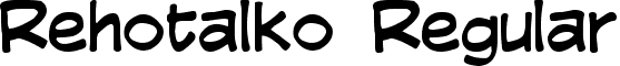 Rehotalko Regular font - Rehotalko.ttf