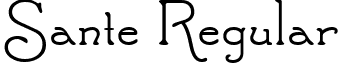 Sante Regular font - Sante.TTF