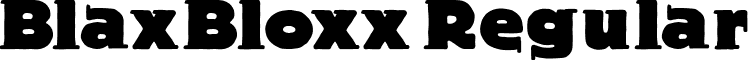 BlaxBloxx Regular font - BlaxBloxx.ttf