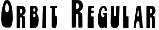 Orbit Regular font - Orbit Solid.ttf
