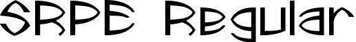 SRPE Regular font - SRP_E.ttf