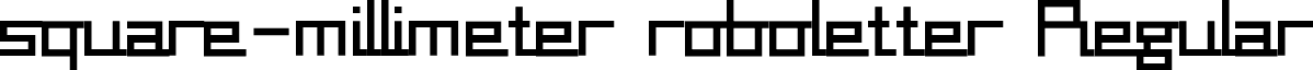 square-millimeter roboletter Regular font - mm2__.ttf
