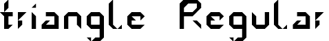 triangle Regular font - triangle.ttf