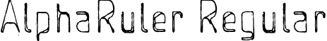 AlphaRuler Regular font - AlphaRuler.otf