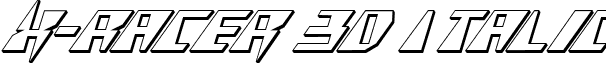 X-Racer 3D Italic font - xracer3dital.ttf