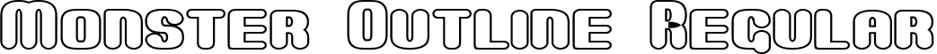 Monster Outline Regular font - monster outline.ttf