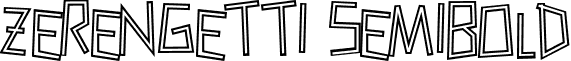 Zerengetti SemiBold font - Zerengetti_SemiBold.ttf