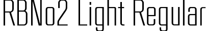 RBNo2 Light Regular font - RBNo2Light.otf