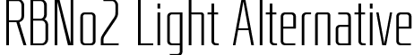 RBNo2 Light Alternative font - RBNo2Light_a.otf