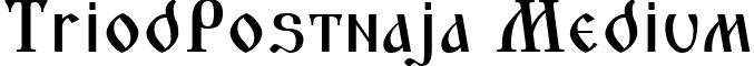 TriodPostnaja Medium font - TriodPostnaja.ttf