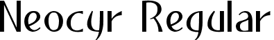 Neocyr Regular font - Neocyr.ttf