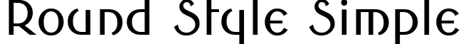 Round Style Simple font - RoundStyleSimple.ttf