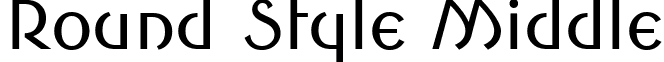 Round Style Middle font - RoundStyleMiddle.ttf