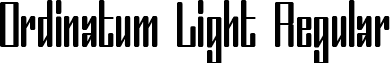 Ordinatum Light Regular font - Ordinatum_Light.ttf