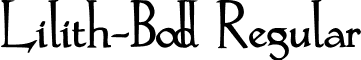 Lilith-Bold Regular font - lilithb.ttf