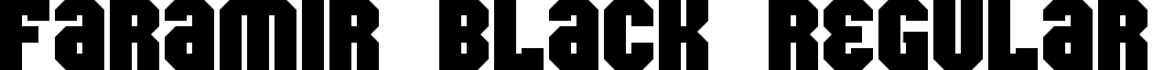 Faramir Black Regular font - faramir_black.ttf
