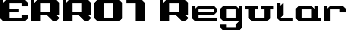 ERRO1 Regular font - erro1.ttf