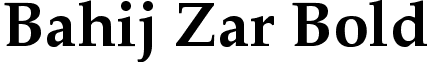 Bahij Zar Bold font - Bahij Zar-Bold.ttf