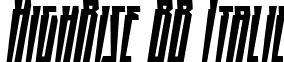 HighRise BB Italic font - highrisebb_ital.ttf