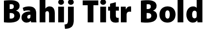 Bahij Titr Bold font - Bahij Titr-Bold.ttf