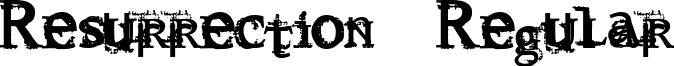 Resurrection Regular font - RESURREC.TTF