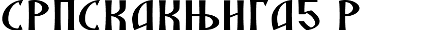 SRPSKAKNIGA5 Regular font - SKNJIGA5.ttf