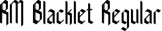 RM Blacklet Regular font - rm_blacklet.ttf