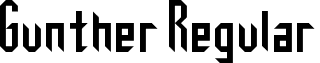 Gunther Regular font - gunther.ttf